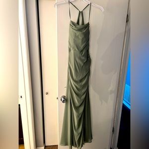 Kennedy Blue bridesmaids dress in moss green